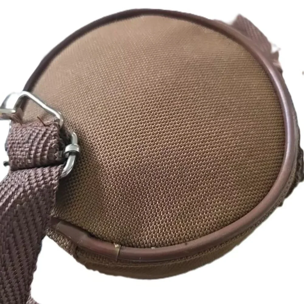 GIRL SCOUT BROWNIES Coin Change Purse with Zipper Closure and Straps Round 4 in